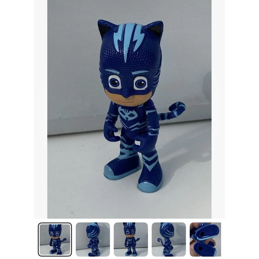 PJ Masks Cat-Car Toy, Hero Vehicle with 2 CatBoy Action Figures, Loose, EUC